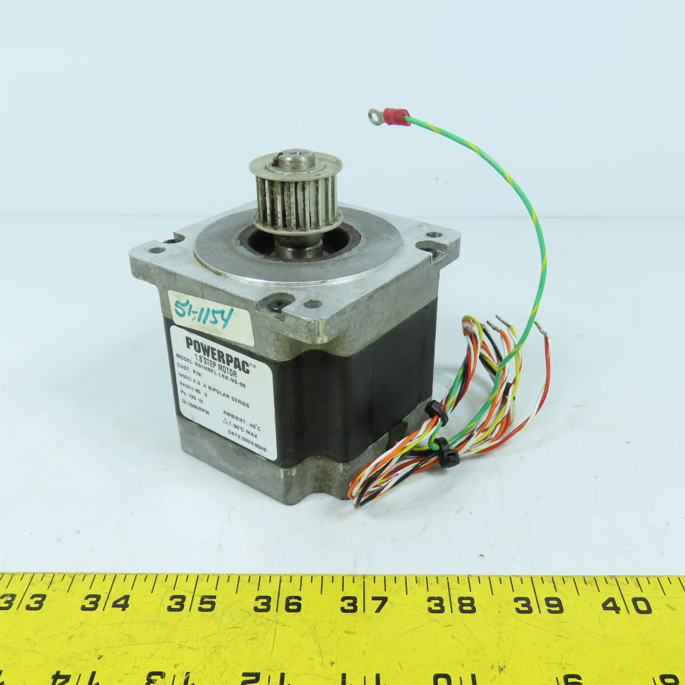 Pacific Scientific N31HRFL-LNK-NS-00 Powerpac 1.8° Step Motor 65VDC 125W 1500RPM
