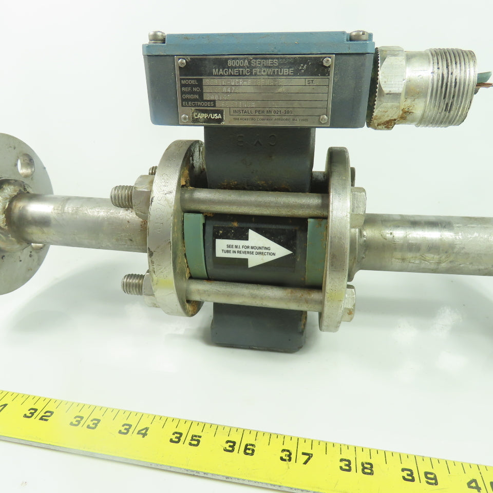 Foxboro 8001A-WCR-PJGFNA-A Magnetic Flowtube ST. A MWP 740PSI @ 100°F