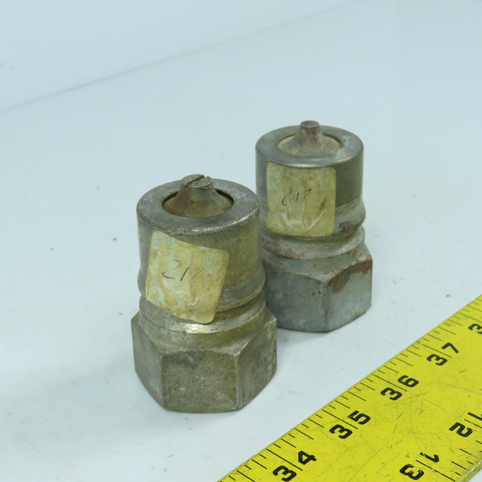Hansen 8-K36 1" Hydraulic Quick Coupling Nipple 2000PSI Lot Of 2