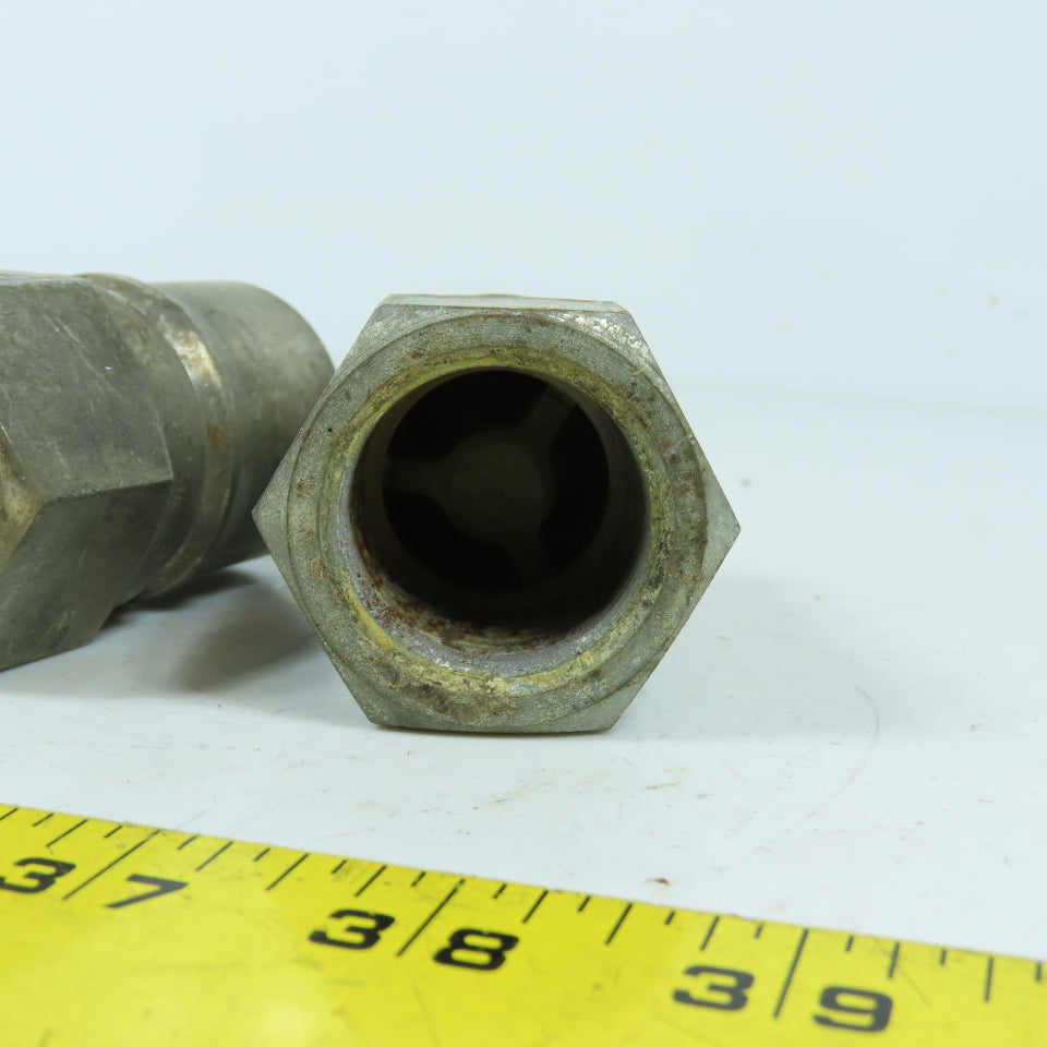 Hansen 8-K36 1" Hydraulic Quick Coupling Nipple 2000PSI Lot Of 2