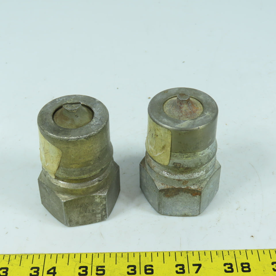 Hansen 8-K36 1" Hydraulic Quick Coupling Nipple 2000PSI Lot Of 2
