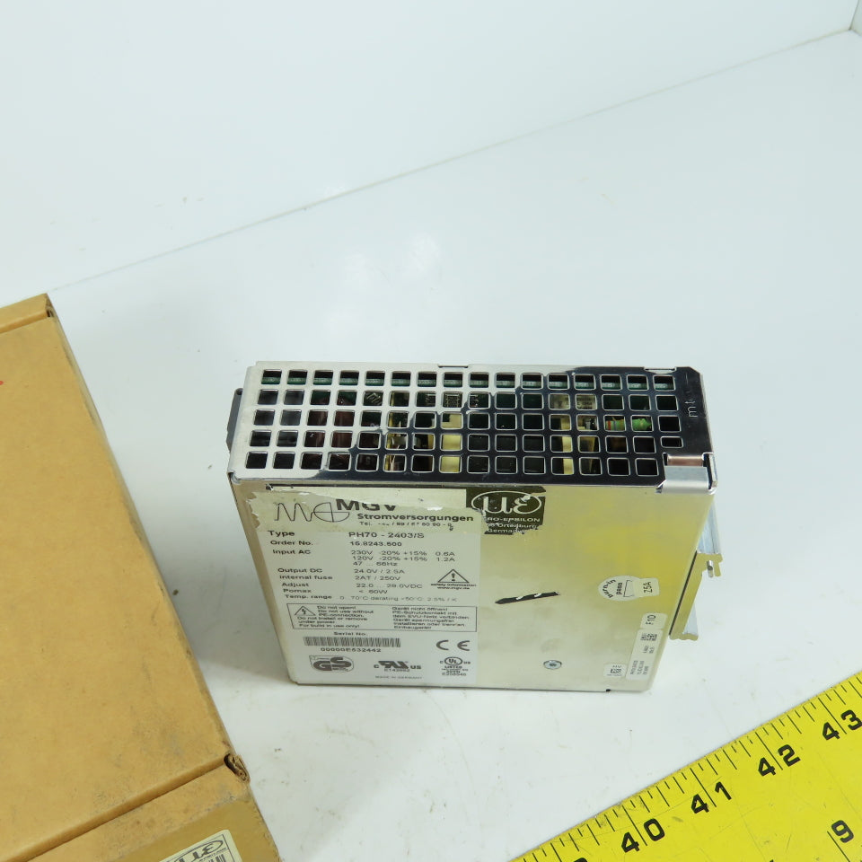 Micro-Epsilon PH70-2403/S 15.8243.500 24V DC 2.5A Power Supply 120/230VAC Input
