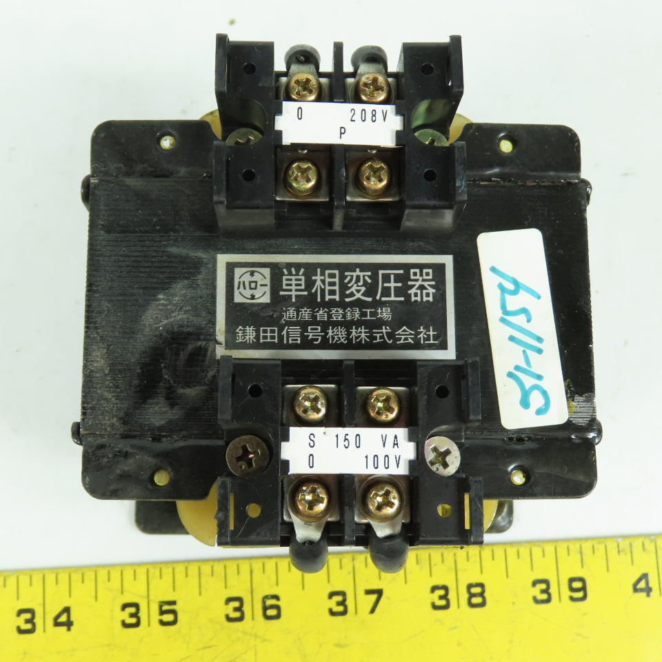 9950344 1PH Single Phase 150VA Transformer Primary 208V Secondary 100V