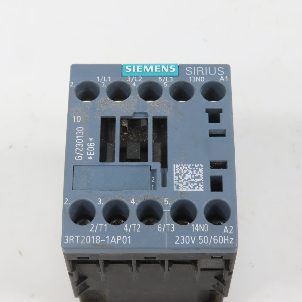Siemens 3RT2018-1AP01 Sirius 16A 10HP AC Contactor 230V Coil