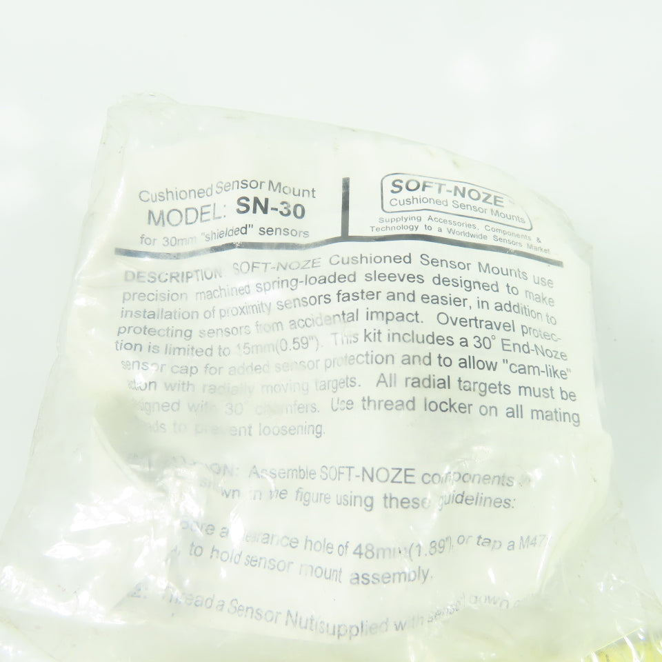 Soft-Noze SN-30 Cushioned Sensor Mount M30 x 1.5