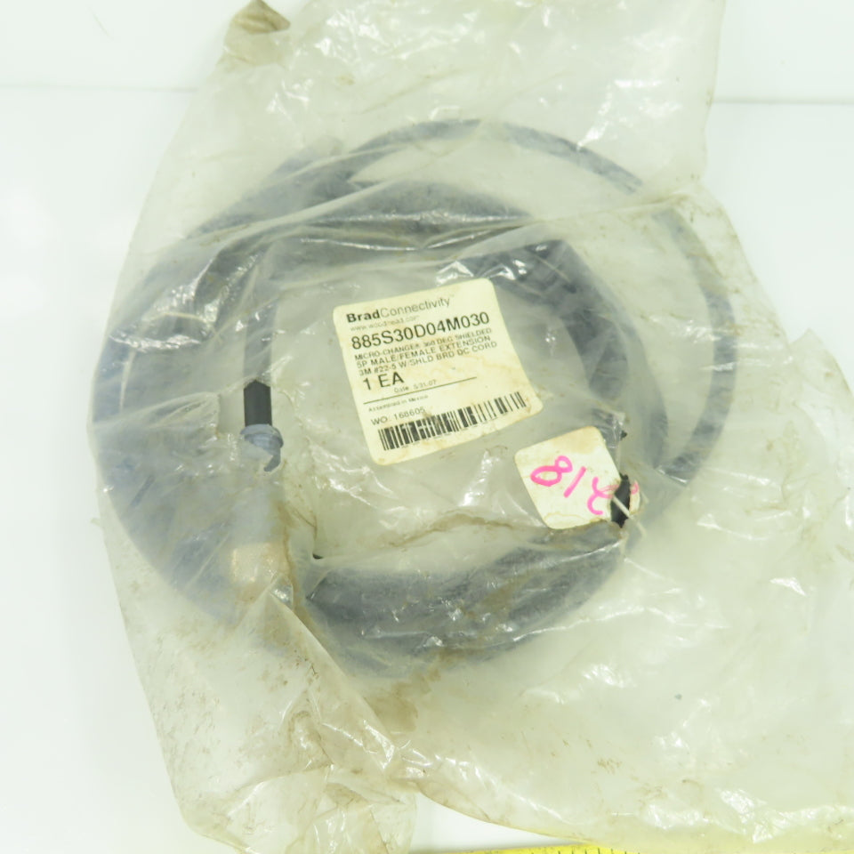 Brad Connectivity 885S30D04M030 Micro-Change 5P Male/Female Cordset Cable