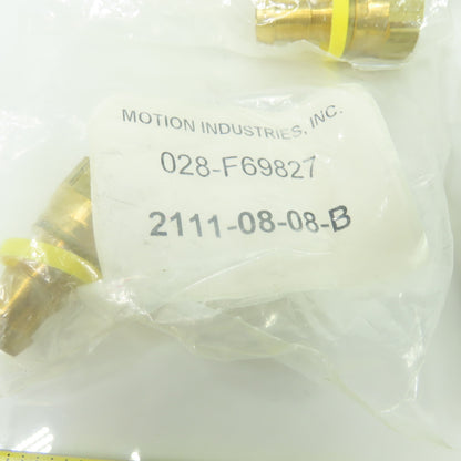 Motion Industries 2111-08-08-B Barbed To JIC Straight Hose Fitting 1/2"ID Lot/9