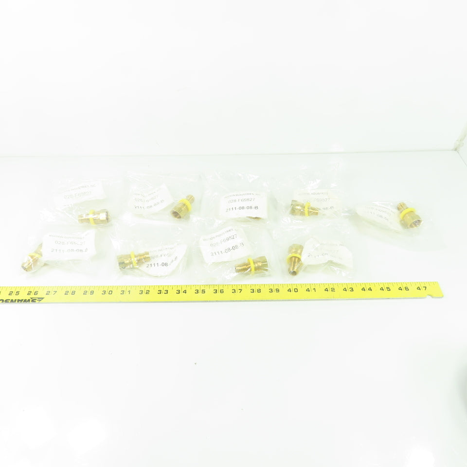 Motion Industries 2111-08-08-B Barbed To JIC Straight Hose Fitting 1/2"ID Lot/9