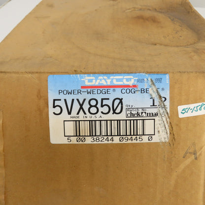 Dayco 5VX850 Power-Wedge Cog Belt 85" x 0.63" x 0.55" 5VX Box Of 12