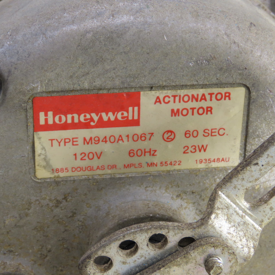 Honeywell M940A1067 60-Sec Actionator Motor 120V 60HZ W/ 50063343-501 Disc