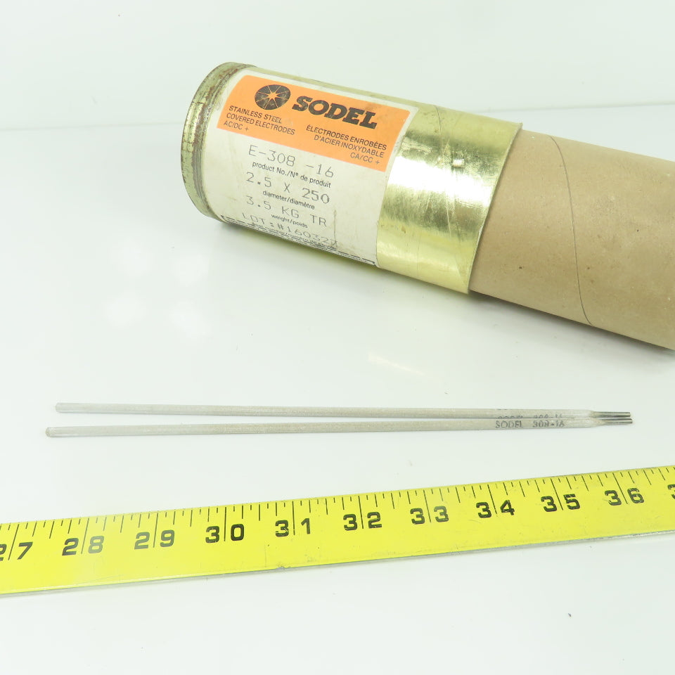 Sodel E-308-16 Stainless Steel Covered Electrodes 6LBS 2.5 x 250