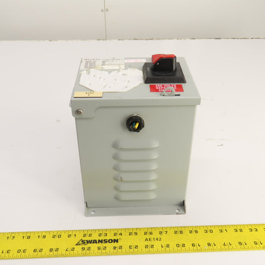 Daykin MDGTC-13 750VA Transformer Disconnect Pri 480V 1.7A Sec 120V 6.3A 1PH