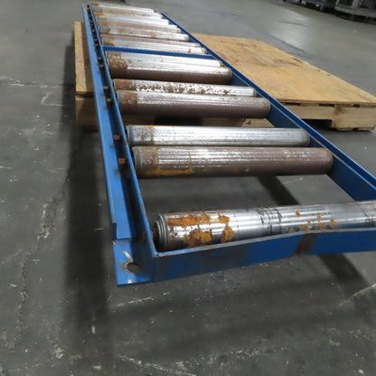 22" Wide 18" BF 94" Long Gravity Roller Conveyor Section 2.5" Steel Roll