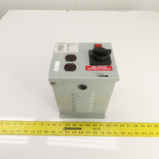 Daykin MDGTA-07 500VA Transformer Disconnect Pri 480V 1.1A Sec 120V 4.2A 1PH