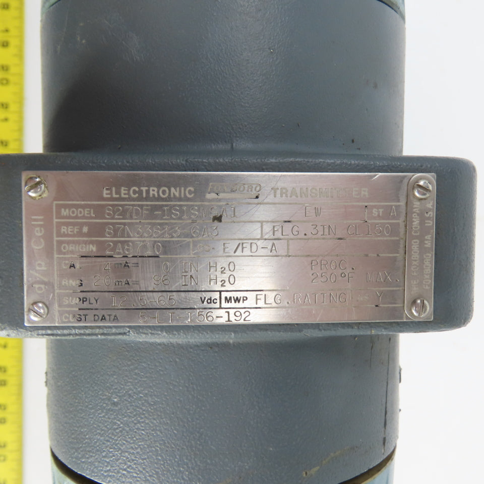 Foxboro 827DF-IS1SMSA1 1" Class 150 Flange Mount Electronic Transmitter