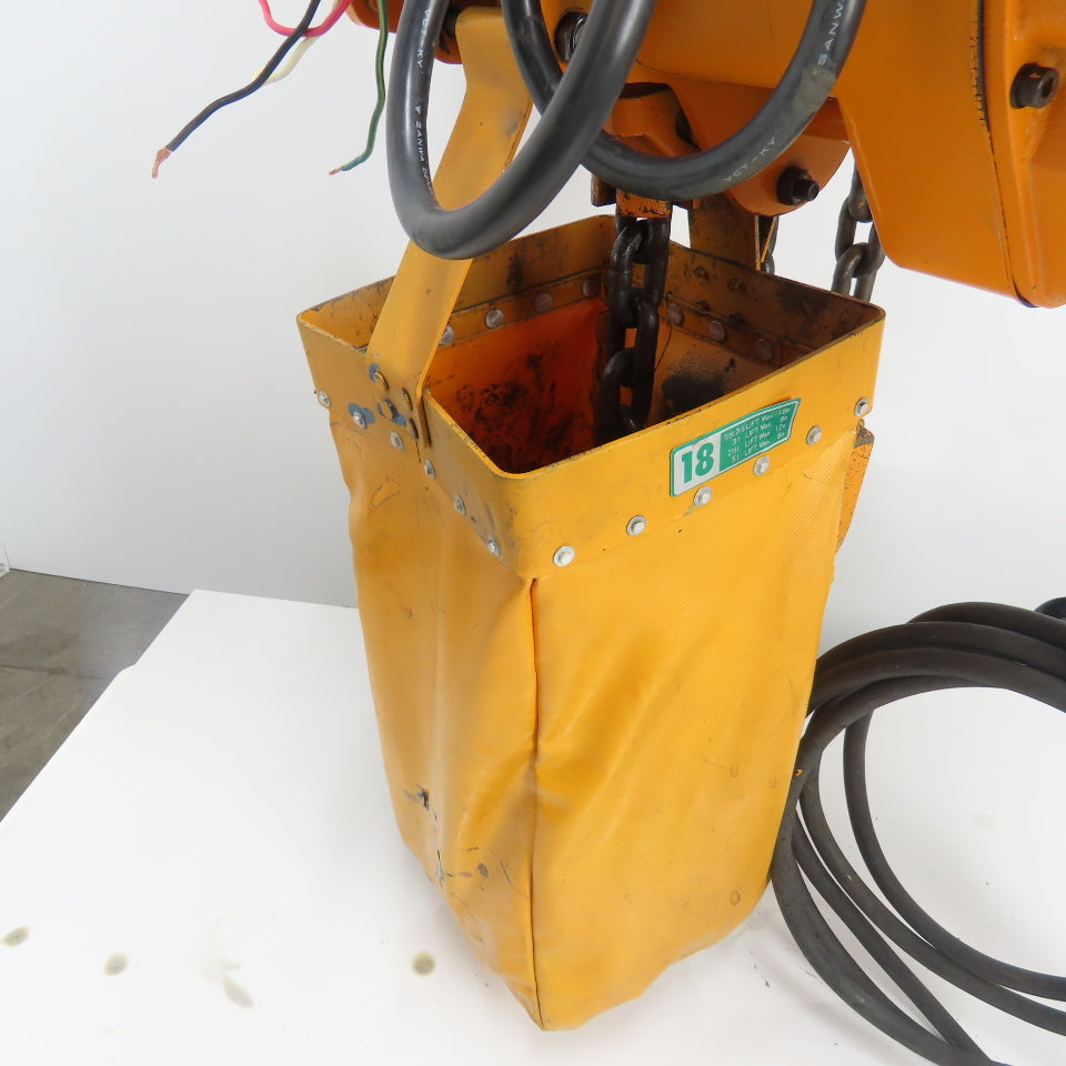 Harrington ES3B-827 5 Ton 10,000LB Electric Chain Hoist 15'Lift 10.5FPM 230/460V