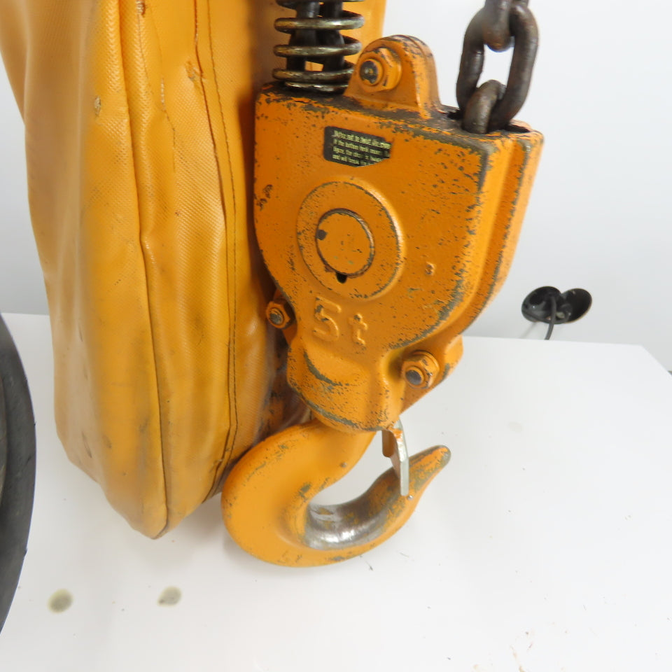 Harrington ES3B-827 5 Ton 10,000LB Electric Chain Hoist 15'Lift 10.5FPM 230/460V