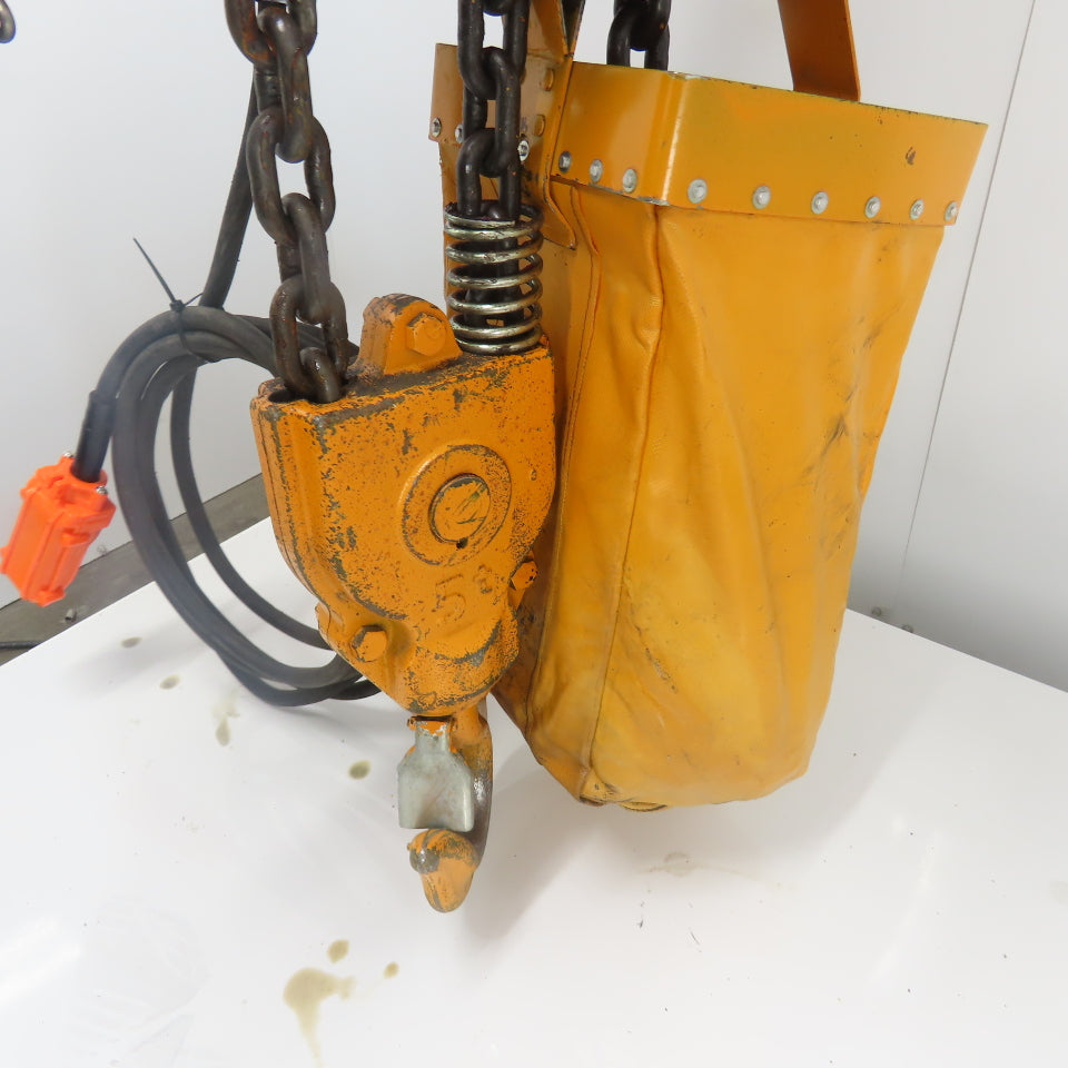 Harrington ES3B-827 5 Ton 10,000LB Electric Chain Hoist 15'Lift 10.5FPM 230/460V