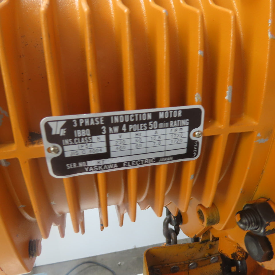 Harrington ES3B-827 5 Ton 10,000LB Electric Chain Hoist 15'Lift 10.5FPM 230/460V