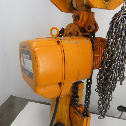 Harrington ES3B-827 5 Ton 10,000LB Electric Chain Hoist 15'Lift 10.5FPM 230/460V