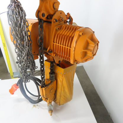 Harrington ES3B-827 5 Ton 10,000LB Electric Chain Hoist 15'Lift 10.5FPM 230/460V