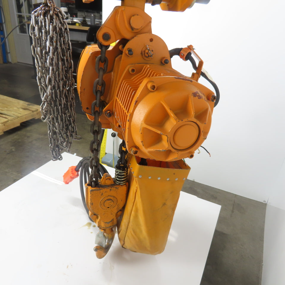 Harrington ES3B-827 5 Ton 10,000LB Electric Chain Hoist 15'Lift 10.5FPM 230/460V