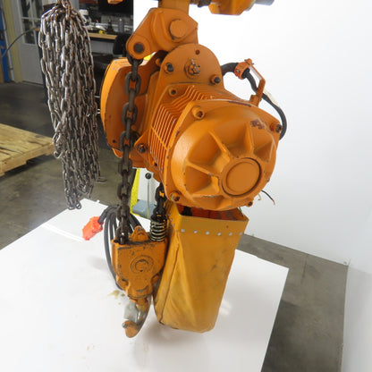 Harrington ES3B-827 5 Ton 10,000LB Electric Chain Hoist 15'Lift 10.5FPM 230/460V