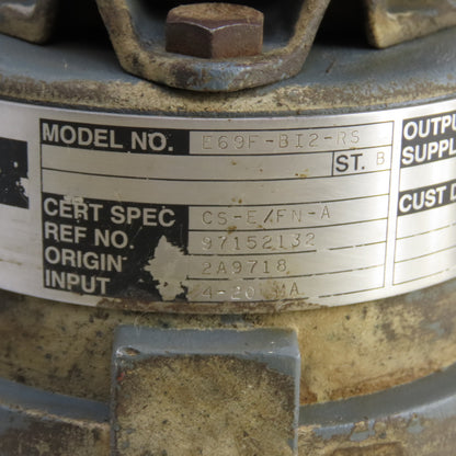 Foxboro E69F-BI2-RS Current To Air Converter 4-20Ma 3-16PSI
