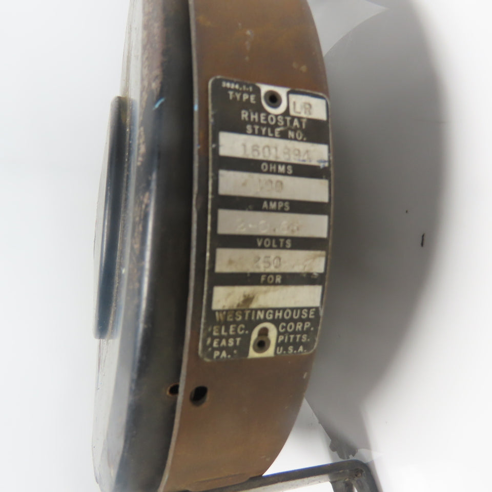 Westinghouse 1601894 Type LR Rheostat 400OHMS 2-0.63A 250V
