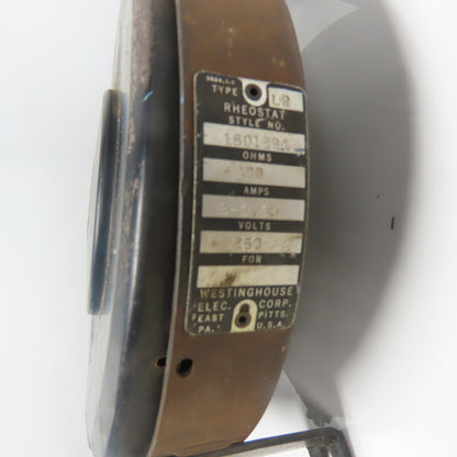 Westinghouse 1601894 Type LR Rheostat 400OHMS 2-0.63A 250V