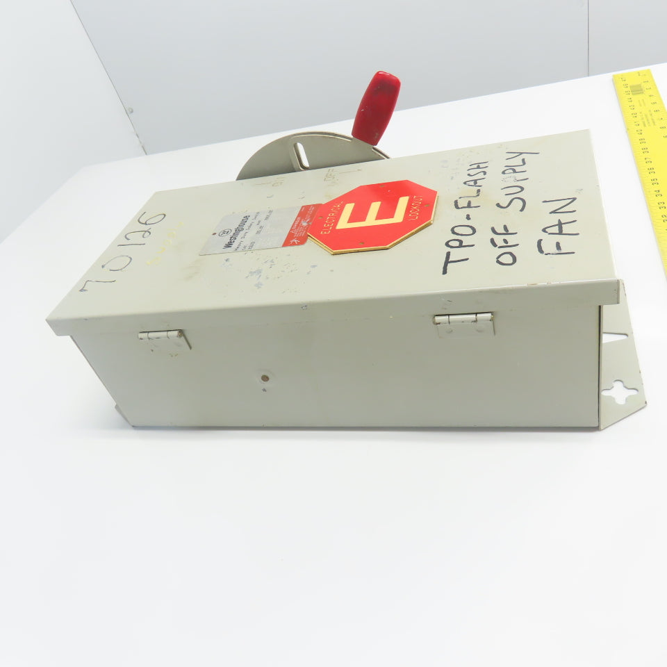 Westinghouse JHFN361 30A Fusible Heavy Duty Safety Disconnect Switch 600VAC