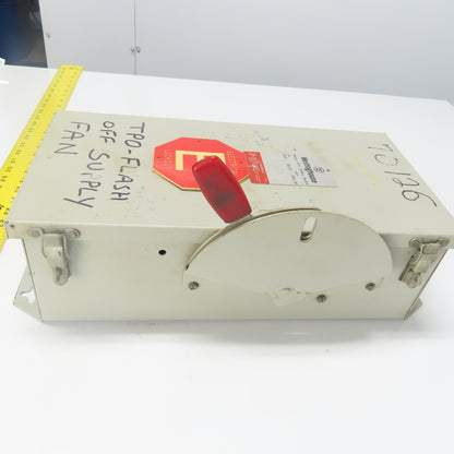 Westinghouse JHFN361 30A Fusible Heavy Duty Safety Disconnect Switch 600VAC