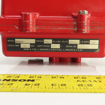 Asahi A92XWJ Electric Valve Actuator W/ Indicator 10 Sec 115V 700 In-LBS