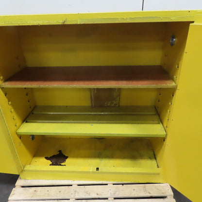Justrite 25300 30 Gal Flammable Liquid Storage Cabinet 2 Shelf 43" x 18" x 44"
