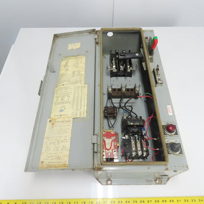 General Electric CR308 Size 0, 1 Combination Starter Disconnect 30A 600V Fused