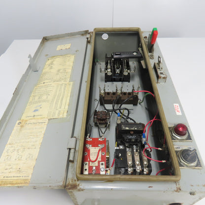 General Electric CR308 Size 0, 1 Combination Starter Disconnect 30A 600V Fused
