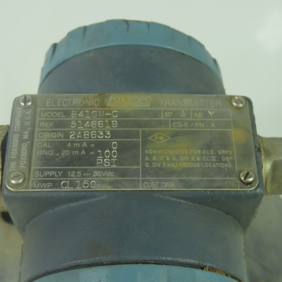 Foxboro 841GM-C 7-1/2" Flange Mount Pressure Transmitter 12.5-36VDC