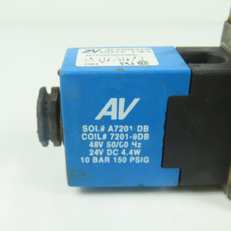Automatic Valve 407D43S39DS3DB7 Pneumatic Directional Solenoid Valve 24V 150PSIG