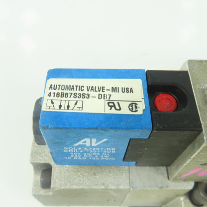 Automatic Valve 416B67S3S3-DB7 Pneumatic Directional Solenoid Valve 24V 150PSIG