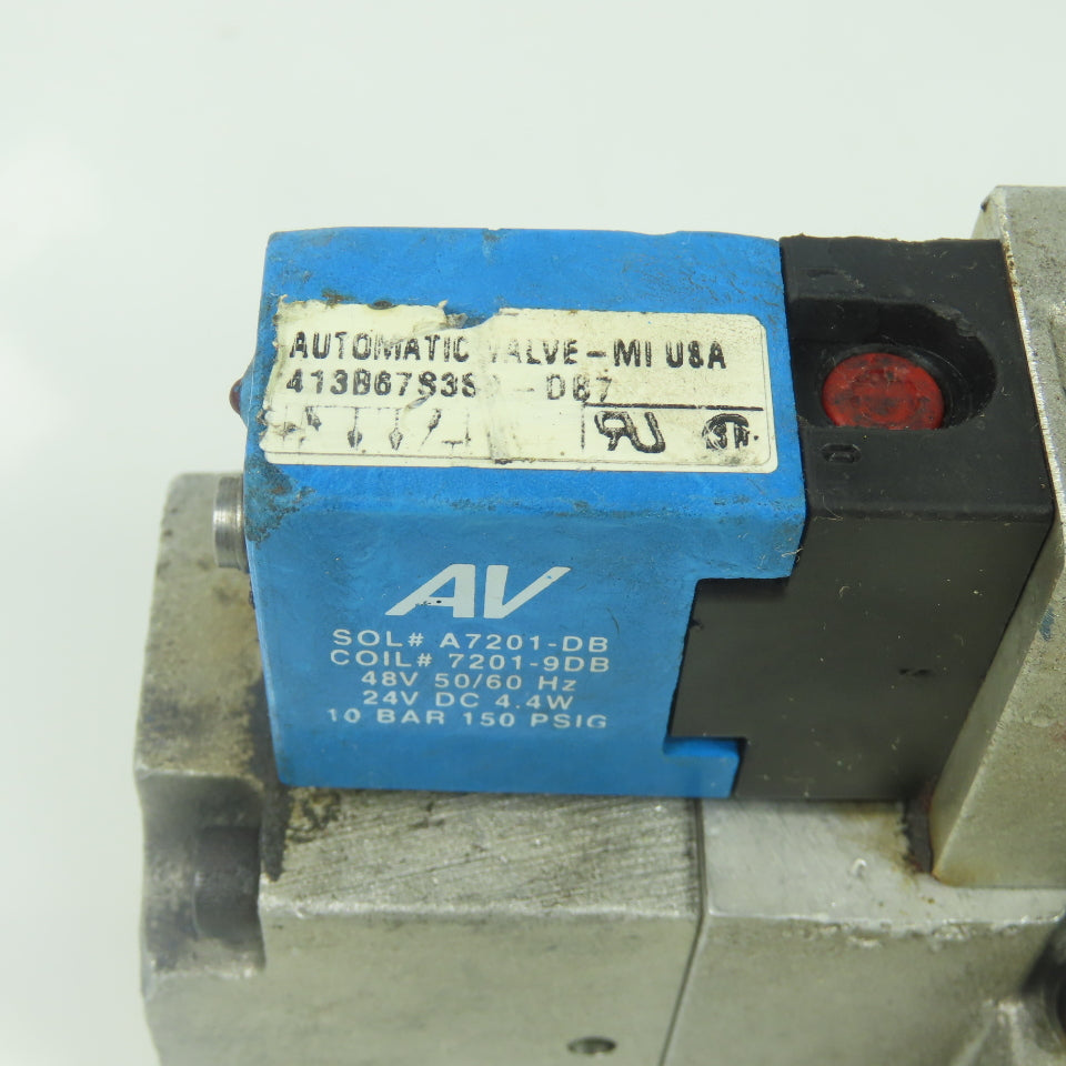 Automatic Valve 413B67S3S3-DB7 Pneumatic Directional Solenoid Valve 24V 150PSIG