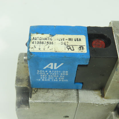 Automatic Valve 413B67S3S3-DB7 Pneumatic Directional Solenoid Valve 24V 150PSIG