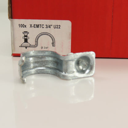 Hilti X-EMTC 3/4" U22 P-Clip Metal Conduit Strap With X-U Nail Box Of 100