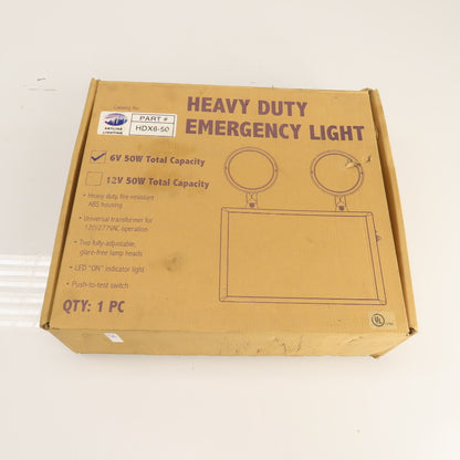 Skyline HDX6-50 Heavy Duty Emergency Light 6V 50W Capacity 120/277VAC New