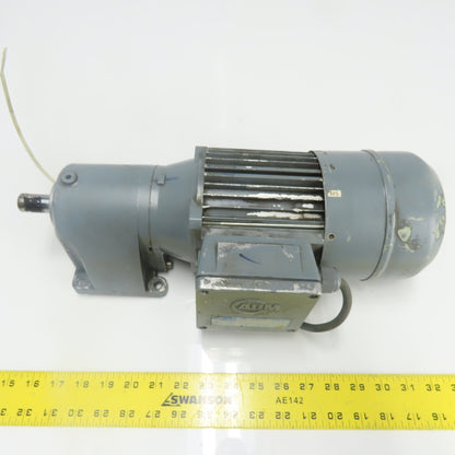 ABM DB10/G80/4D71C-4 0.25Kw 15:1 Inline Gear Motor 230/460V 3Ph 109RPM W/Brake