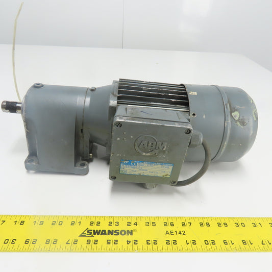 ABM DB10/G80/4D71C-4 0.25Kw 15:1 Inline Gear Motor 230/460V 3Ph 109RPM W/Brake