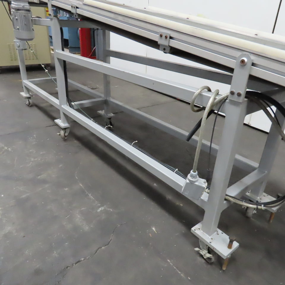Gammerler 14" Belt Incline Discharge End Stop Slide Bed Conveyor 136" 138FPM