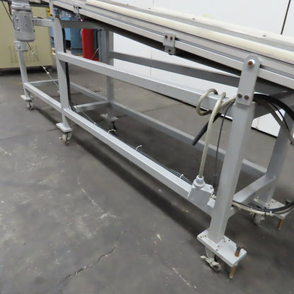 Gammerler 14" Belt Incline Discharge End Stop Slide Bed Conveyor 136" 138FPM