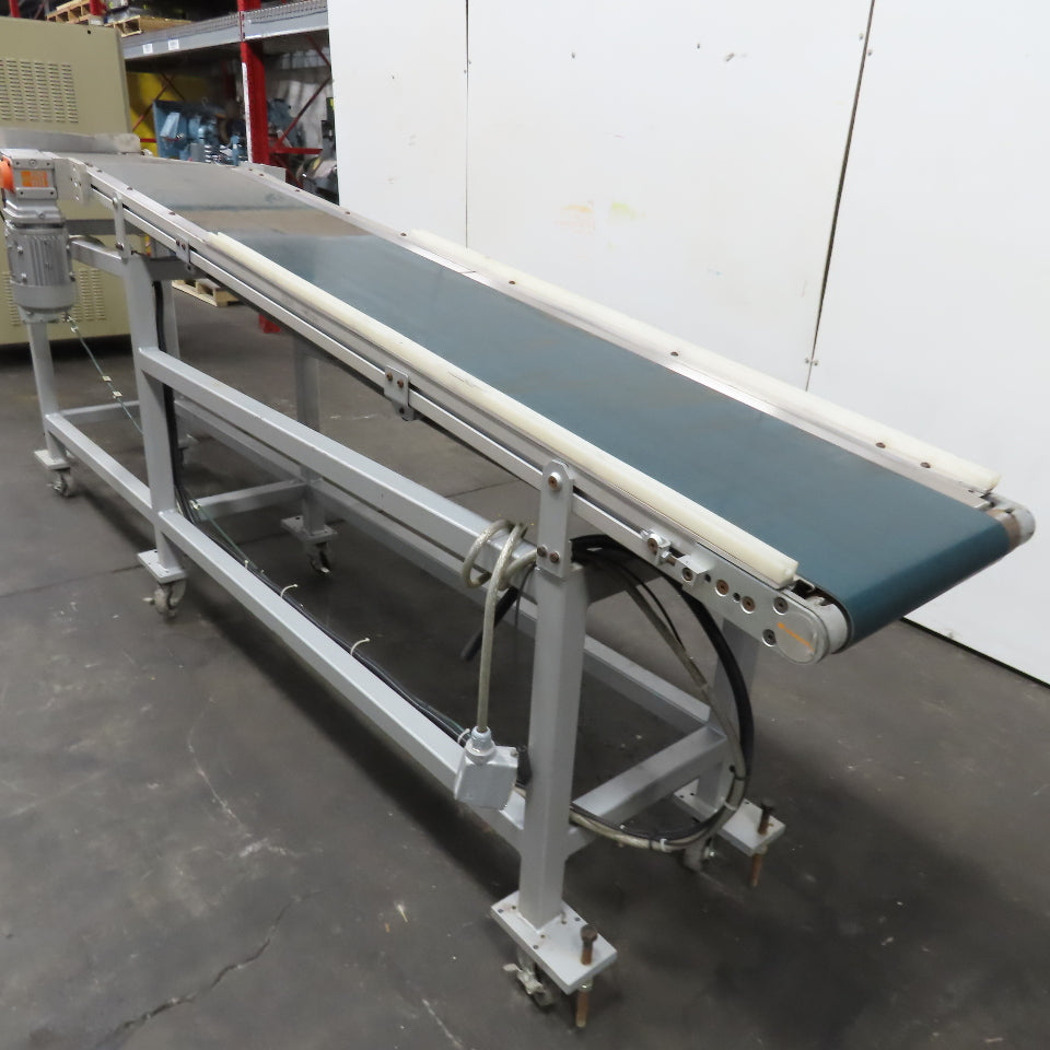 Gammerler 14" Belt Incline Discharge End Stop Slide Bed Conveyor 136" 138FPM