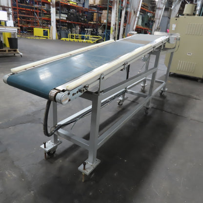 Gammerler 14" Belt Incline Discharge End Stop Slide Bed Conveyor 136" 138FPM