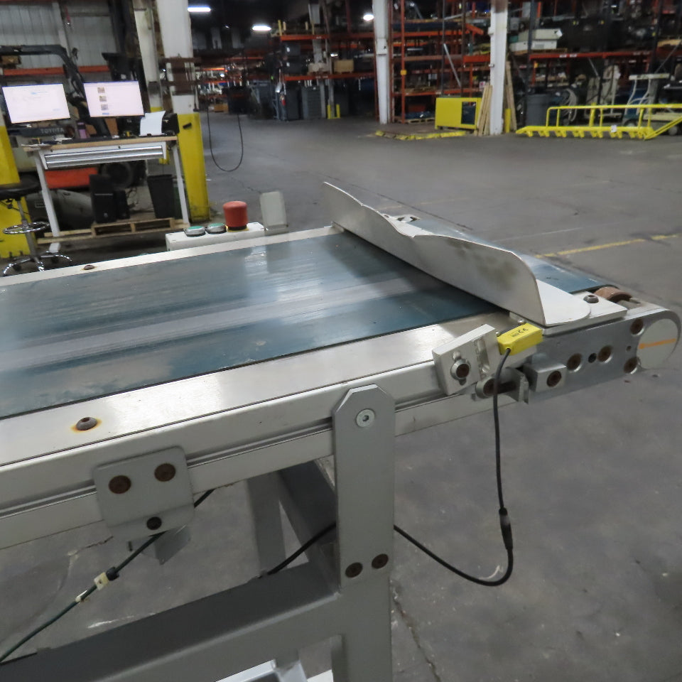 Gammerler 14" Belt Incline Discharge End Stop Slide Bed Conveyor 136" 138FPM